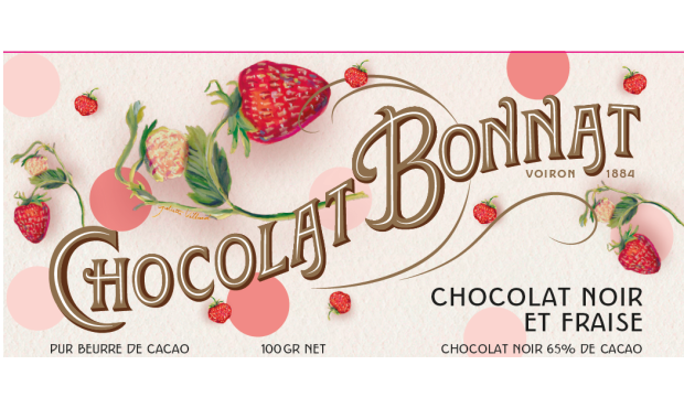 Tablette Chocolat Noir Fraises 